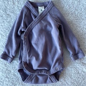 Kate Quinn long sleeve kimono bodysuit in soft lavender